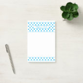 Simple Polka Dot Sky Blue Personalisiert Post-it Klebezettel (Büro)