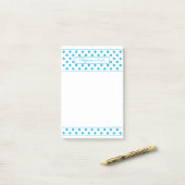 Simple Polka Dot Sky Blue Personalisiert Post-it Klebezettel (Auf Schreibtisch)