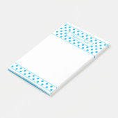 Simple Polka Dot Sky Blue Personalisiert Post-it Klebezettel (angewinkelt)