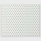 Simple Polka Dot White und Dunkelgrün Geschenkpapier (Flach)