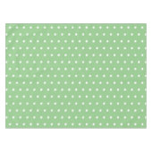 Simple Polka Dots Light Green und White Tischdecke (Vorderseite (Horizontal))