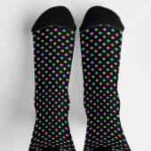Simple Polka Dots Pattern Personalized Black Socken (Oben)