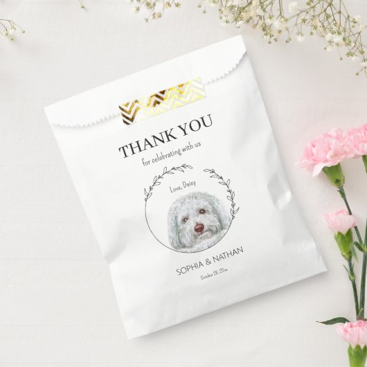Simple Poodle Dog Wedding Danke Geschenktütchen (Versiegelt)