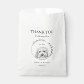 Simple Poodle Dog Wedding Danke Geschenktütchen (Vorderseite)