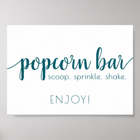 Simple Popcorn Bar | Aquamarines Aqua Any Event Si Poster (Vorne)