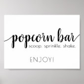 Simple Popcorn Bar | Schwarzes Skript Jedes Ereign Poster (Vorne)