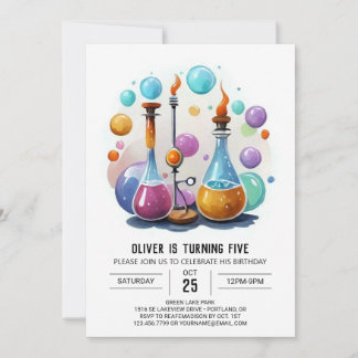 Simple Potion Whimsy Scientist zum Geburtstag Einladung