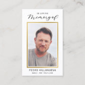 Simple Prayer Photo Sympathy Cards Visitenkarte (Vorderseite)