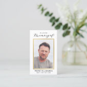 Simple Prayer Photo Sympathy Cards Visitenkarte (Stehend Vorderseite)