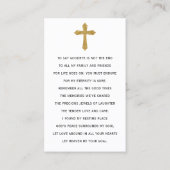 Simple Prayer Photo Sympathy Cards Visitenkarte (Rückseite)