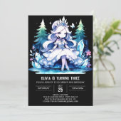 Simple Princess Birthday Einladung (Stehend Vorderseite)