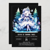 Simple Princess Birthday Einladung (Vorne/Hinten)