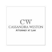 Simple Professional Business Name Title Initials Permastempel (Design)