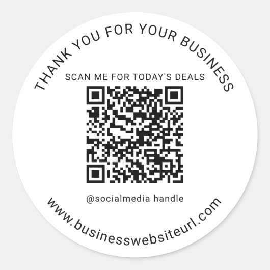 Simple Professional Business Runder Aufkleber (Vorderseite)