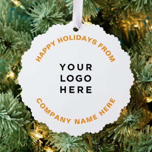 Simple Professional Christmas Tree Business Logo Ornament Karte (Insitu (Baum))