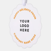 Simple Professional Christmas Tree Business Logo Ornament Karte (Links)