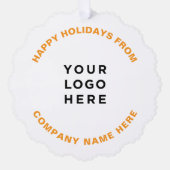 Simple Professional Christmas Tree Business Logo Ornament Karte (Vorderseite)