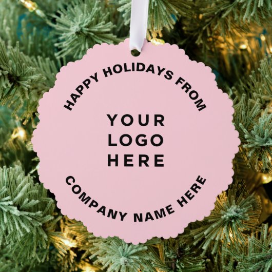Simple Professional Christmas Tree Business Logo Ornament Karte (Insitu (Baum))