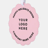 Simple Professional Christmas Tree Business Logo Ornament Karte (Links)