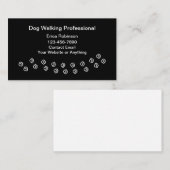 Simple Professional Dog Walking Business Cards Visitenkarte (Vorne/Hinten)