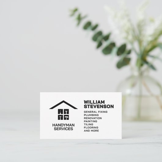 Simple professional handyman Business Card Visitenkarte (Stehend Vorderseite)