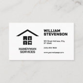 Simple professional handyman Business Card Visitenkarte (Rückseite)