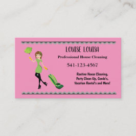 Simple Professional House Cleaning Business Cards Visitenkarte