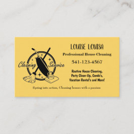 Simple Professional House Cleaning Business Cards Visitenkarte