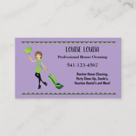 Simple Professional House Cleaning Business Cards Visitenkarte
