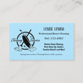 Simple Professional House Cleaning Business Cards Visitenkarte