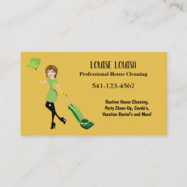 Simple Professional House Cleaning Business Cards Visitenkarte