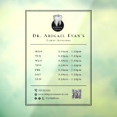 Simple Professional Tooth Icon Dentist Open Hours Fensteraufkleber (Blatt 3)