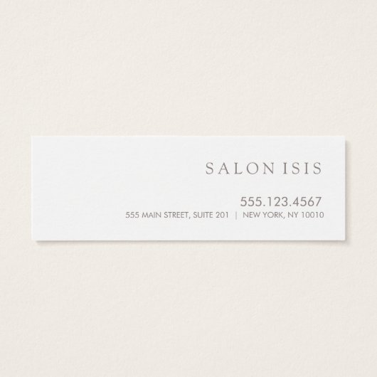 Simple Professional White Appointment Reminder (Rückseite)