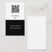 Simple Promotional QR Code Business Cards Vertical Visitenkarte (Vorne/Hinten)