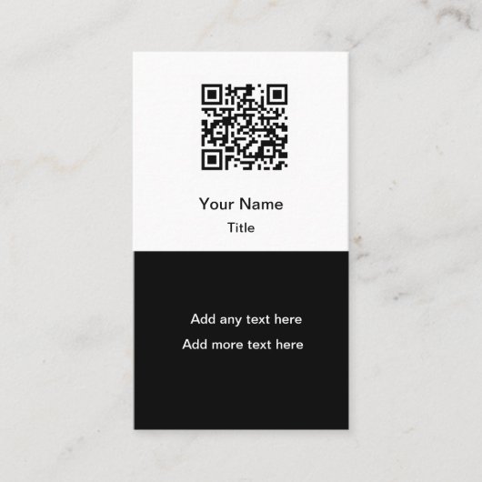 Simple Promotional QR Code Business Cards Vertical Visitenkarte (Vorderseite)