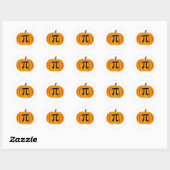 Simple Pumpkin Pi Runder Aufkleber (Blatt)