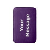 Simple Purple and White Your Message Text Template Badematte (Vorderseite Vertikal)