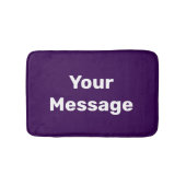 Simple Purple and White Your Message Text Template Badematte (Vorderseite)