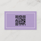 Simple Purple Babyshower QRRegistry Enclosure Card Begleitkarte (Rückseite)