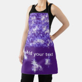 Simple purple glitter sparkle stars add your text  schürze (InSitu)
