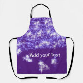 Simple purple glitter sparkle stars add your text  schürze (Vorderseite)