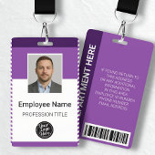Simple Purple Professional Identification Badge Ausweis