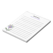  Simple Purple Wildflower Lined From The Desk Of Notizblock (Rotiert)