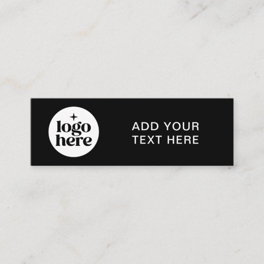 Simple QR Code Business Logo Mini Visitenkarte (Vorderseite)