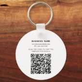 Simple QR Code Business Logo Modern Schlüsselanhänger (Rückseite)