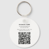 Simple QR Code Business Logo Modern Schlüsselanhänger (Rückseite)