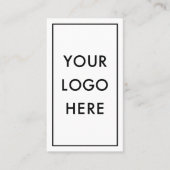 Simple QR Code Logo Border Frame Vertical Visitenkarte (Vorderseite)