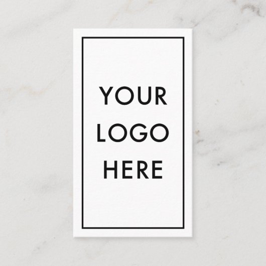 Simple QR Code Logo Border Frame Vertical Visitenkarte (Vorderseite)