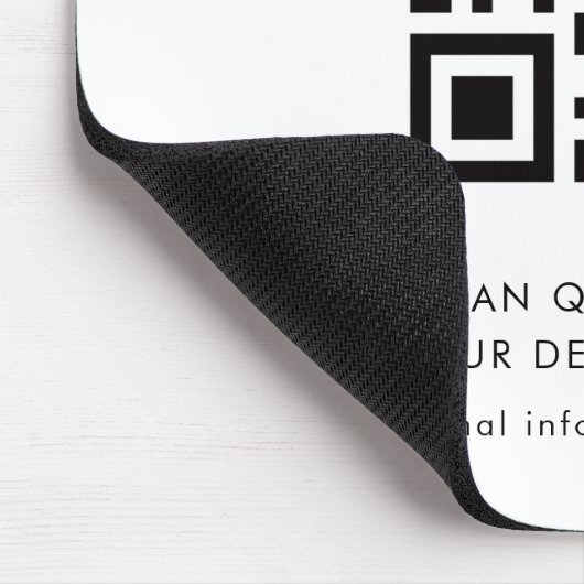 Simple QR Code Modern Business Promotional Mousepad (Ecke)