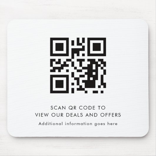 Simple QR Code Modern Business Promotional Mousepad (Vorne)